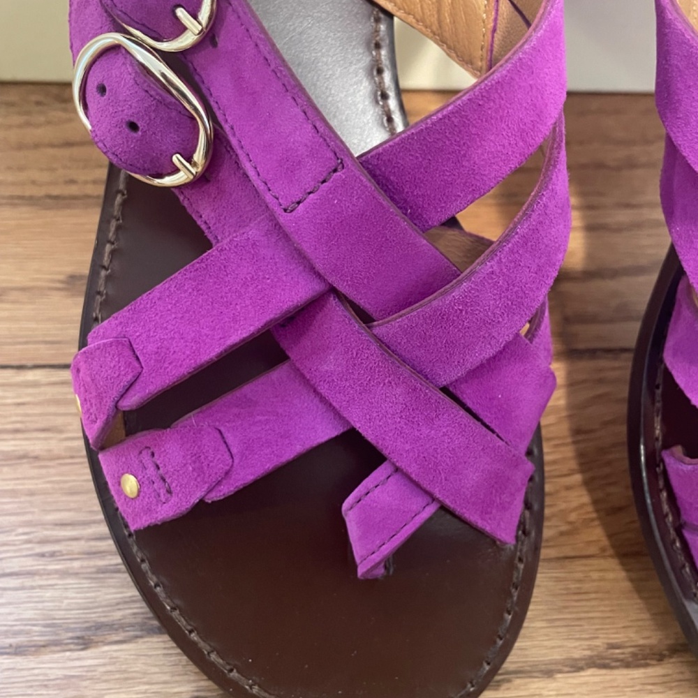 Sézane Marlie Low Sandals, NWT, Fushia - Picture 3 of 6